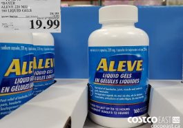414243BAYER ALEVE 220 MG 160 LIQUID GELS ($5.00 INSTANT SAVINGS EXPIRES ON 2021-09-26)$19.99