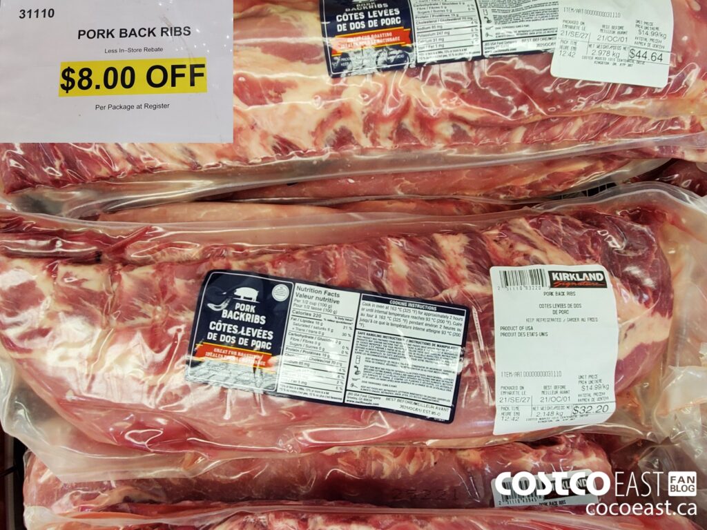 31110 PORK BACK RIBS 8 00 INSTANT SAVINGS - Costco East Fan Blog