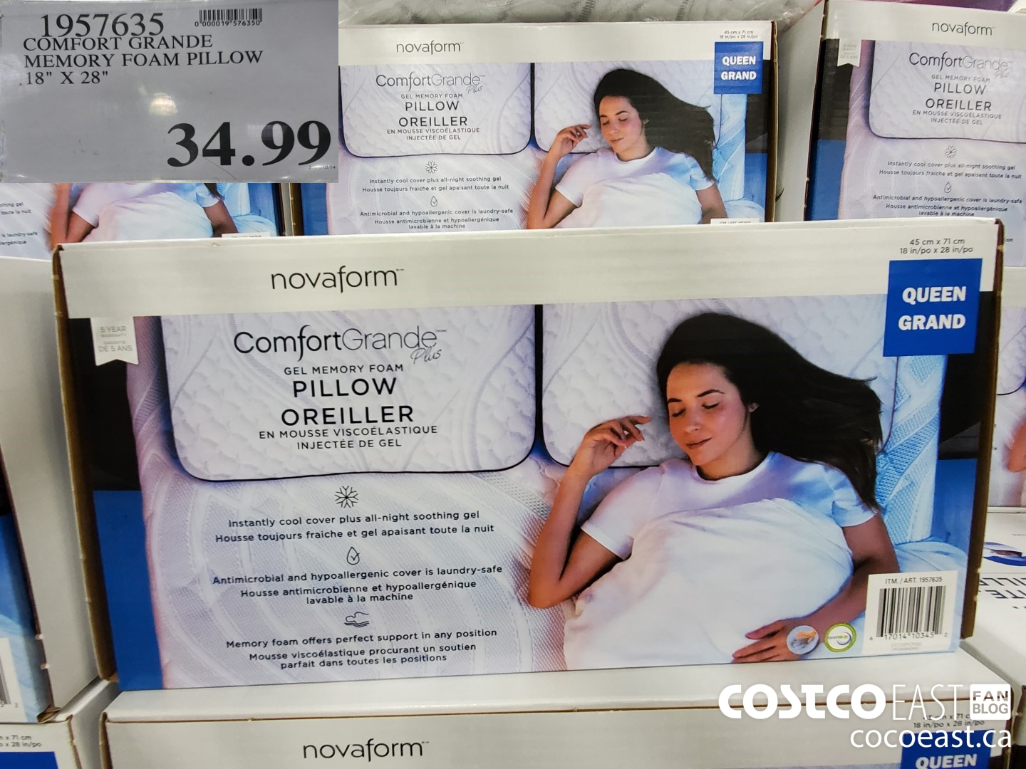 Costco memory hotsell foam pillow