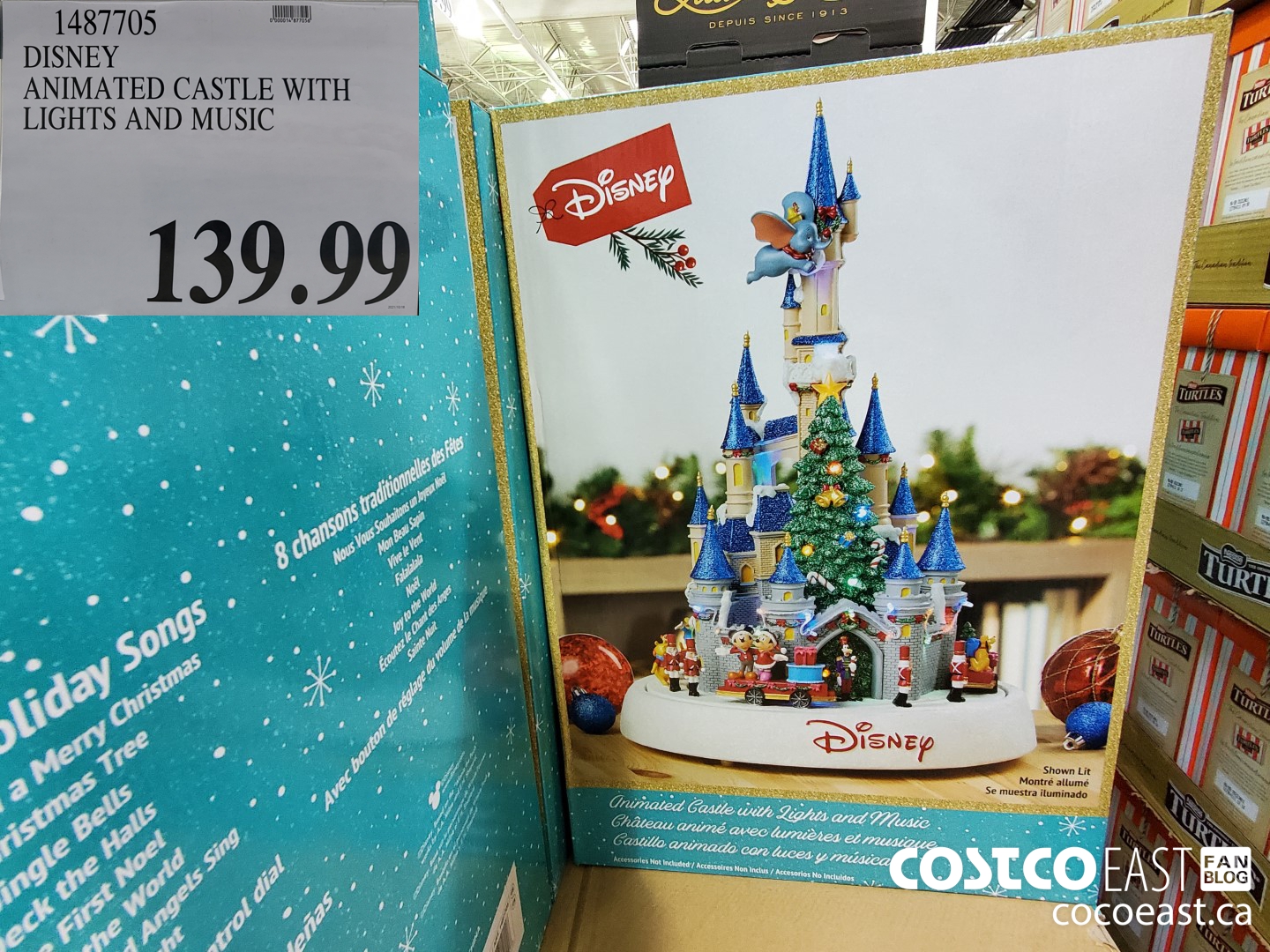 Costco Disney Animated Christmas Castle fashion Lights Music 17''