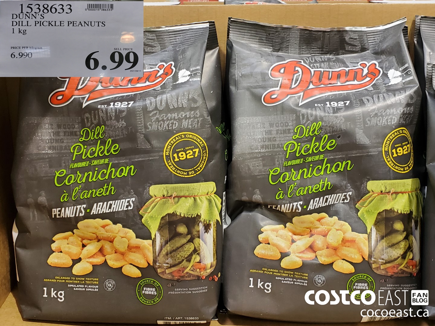 1538633 DUNN S DILL PICKLE PEANUTS 1 kg 6 99 Costco East Fan Blog