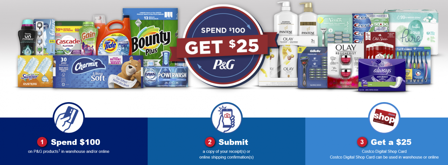 Proctor & Gamble Spend 100 Get 25 Promotion Oct 25 to Nov 21 2021