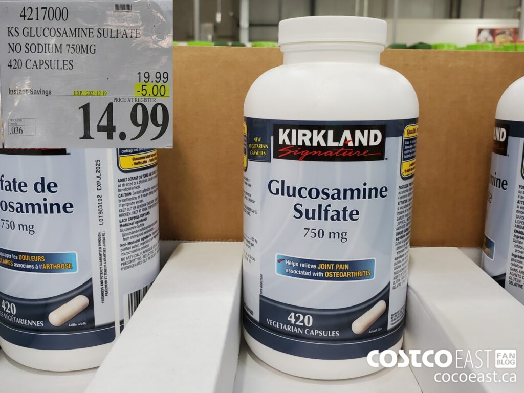 4217000 KS GLUCOSAMINE SULFATE NO SODIUM 750MG 420 CAPSULES 5 00 INSTANT SAVINGS EXPIRES ON 2021