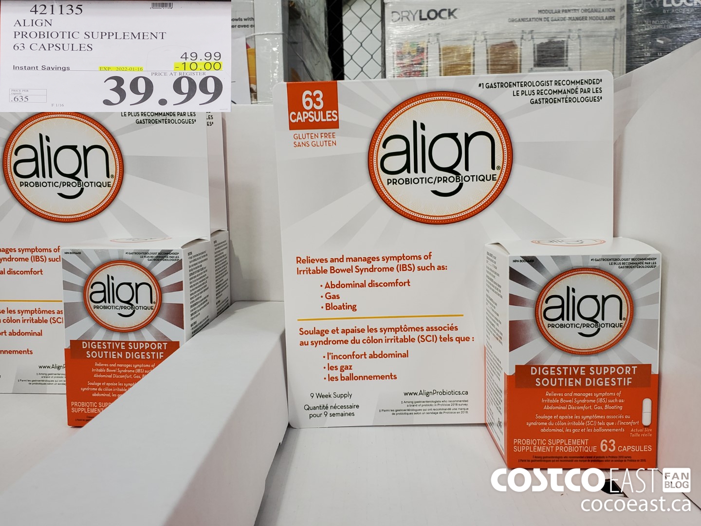 421135 ALIGN PROBIOTIC SUPPLEMENT 63 CAPSULES 10 00 INSTANT SAVINGS