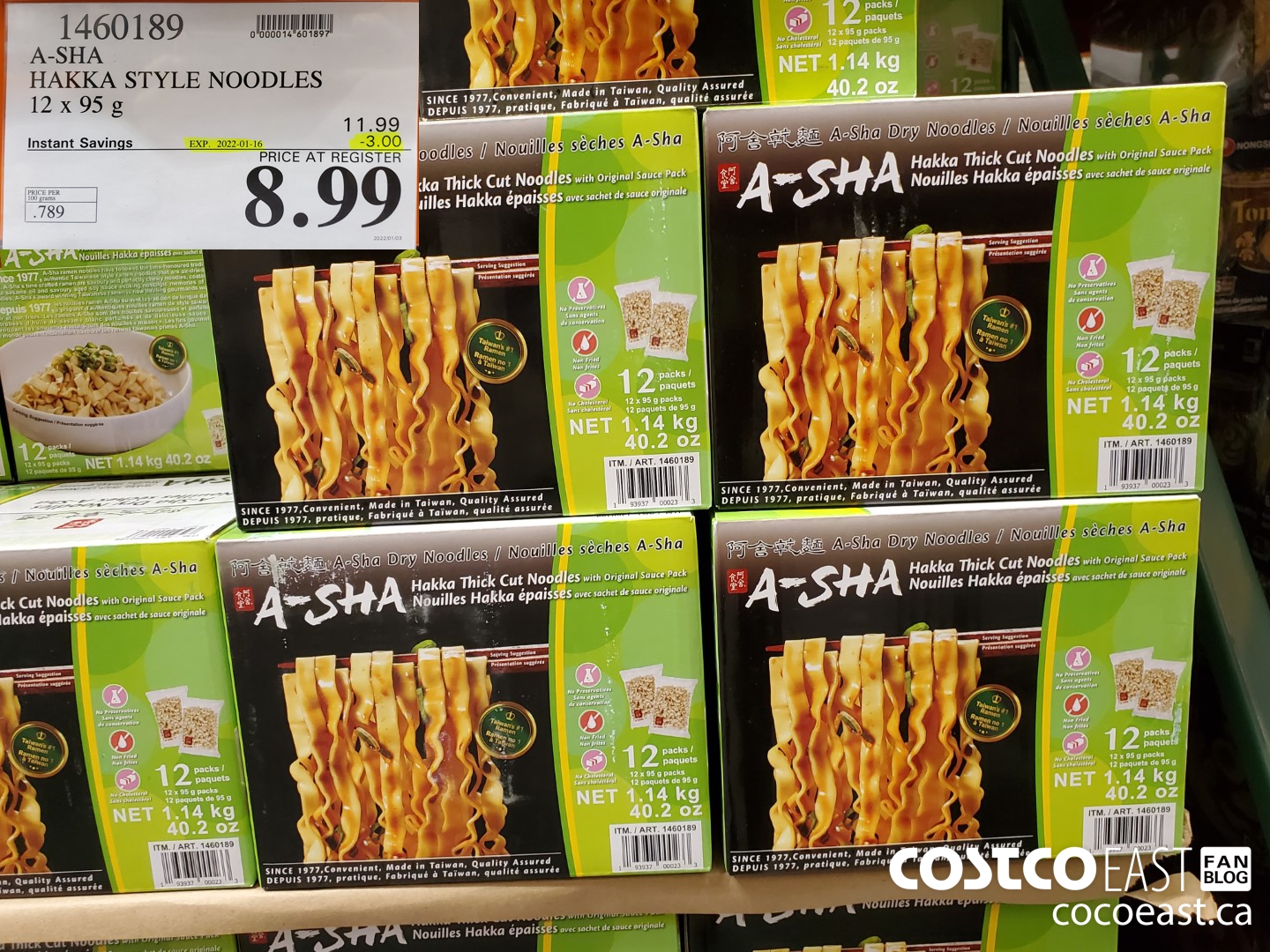 1460189 A SHA HAKKA STYLE NOODLE 12 X 95 G 3 00 INSTANT SAVINGS EXPIRES