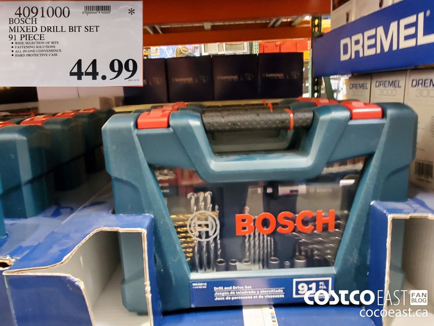 4091000 BOSCH MIXED DRILL BIT SET 91 PIECE 44 99 Costco East Fan