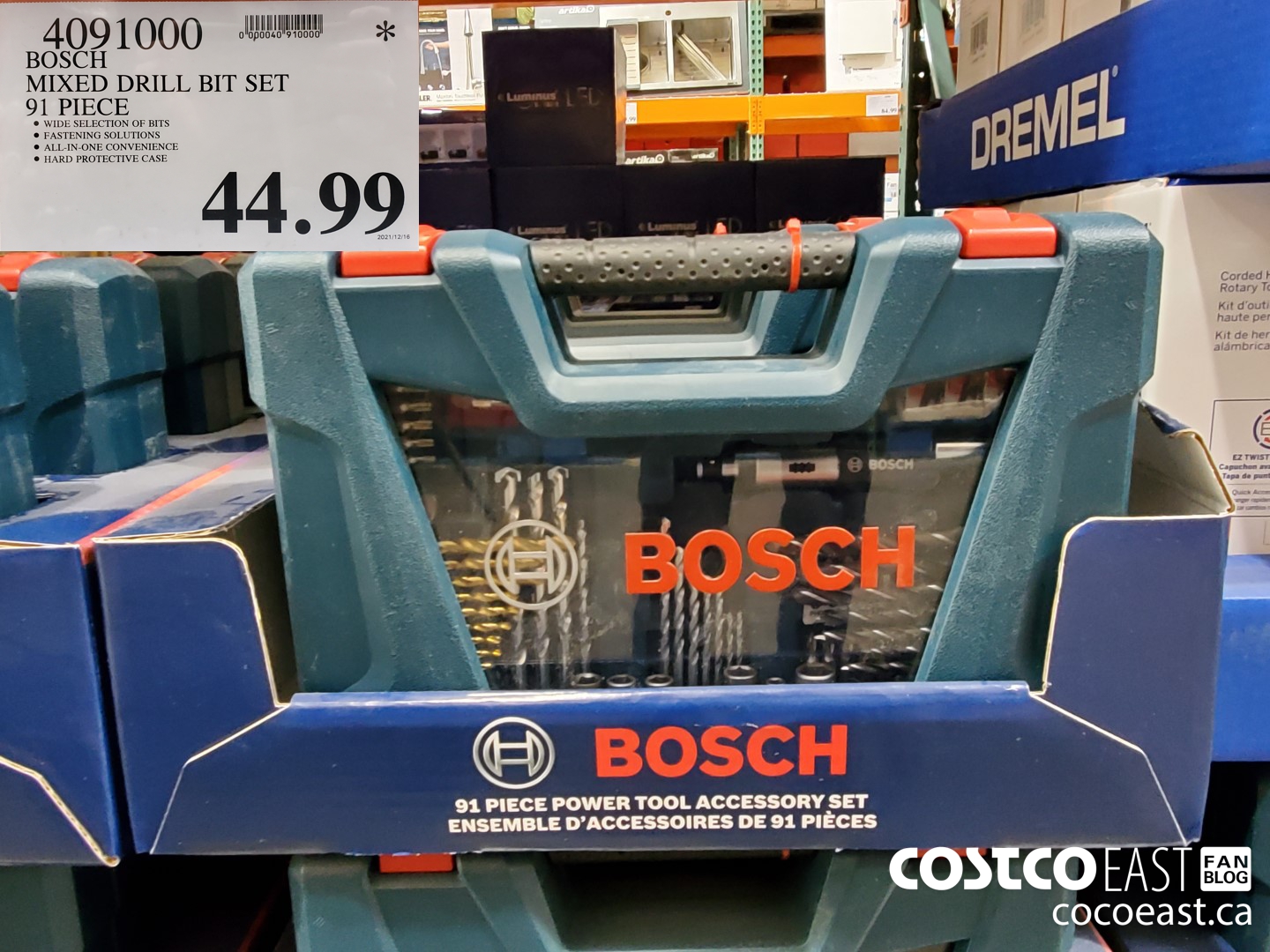 4091000 BOSCH MIXED DRILL BIT SET 91 PIECE 44 99 Costco East Fan