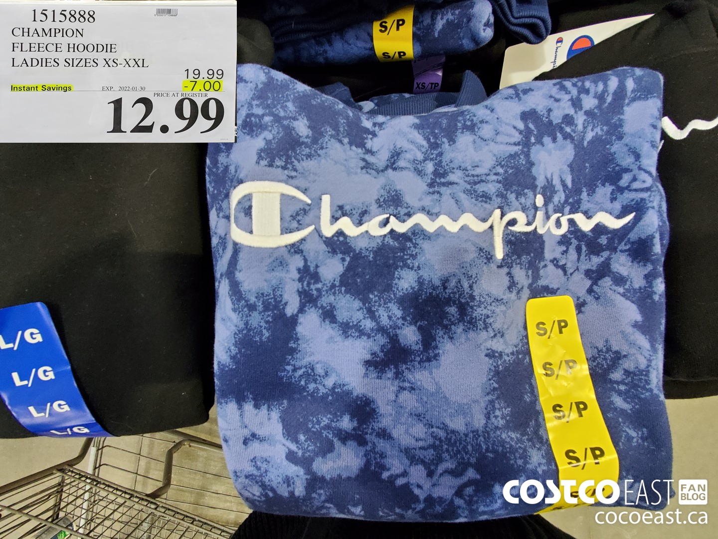 1515888 CHAMPION FLEECE HOODIE LADIES SIZES XS XXL 7 00 INSTANT SAVINGS EXPIRES ON 2022 01 30 12 99 Costco East Fan Blog