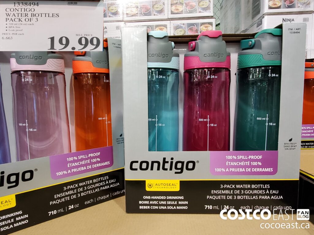 1338494 CONTIGO WATER BOTTLES PACK OF 3 19 99 Costco East Fan Blog