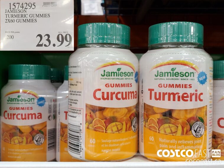 1574295 JAMIESON TURMERIC GUMMIES 2x60 GUMMIES 23 99 Costco East Fan Blog