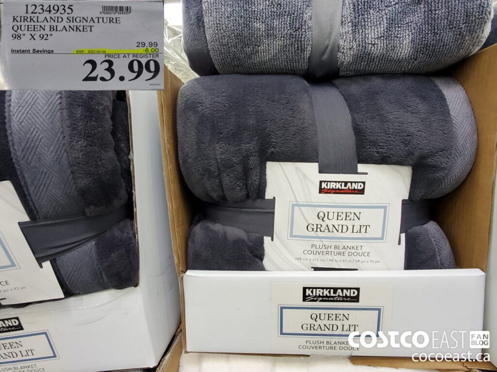 Kirkland Signature Plush Blanket Queen 98