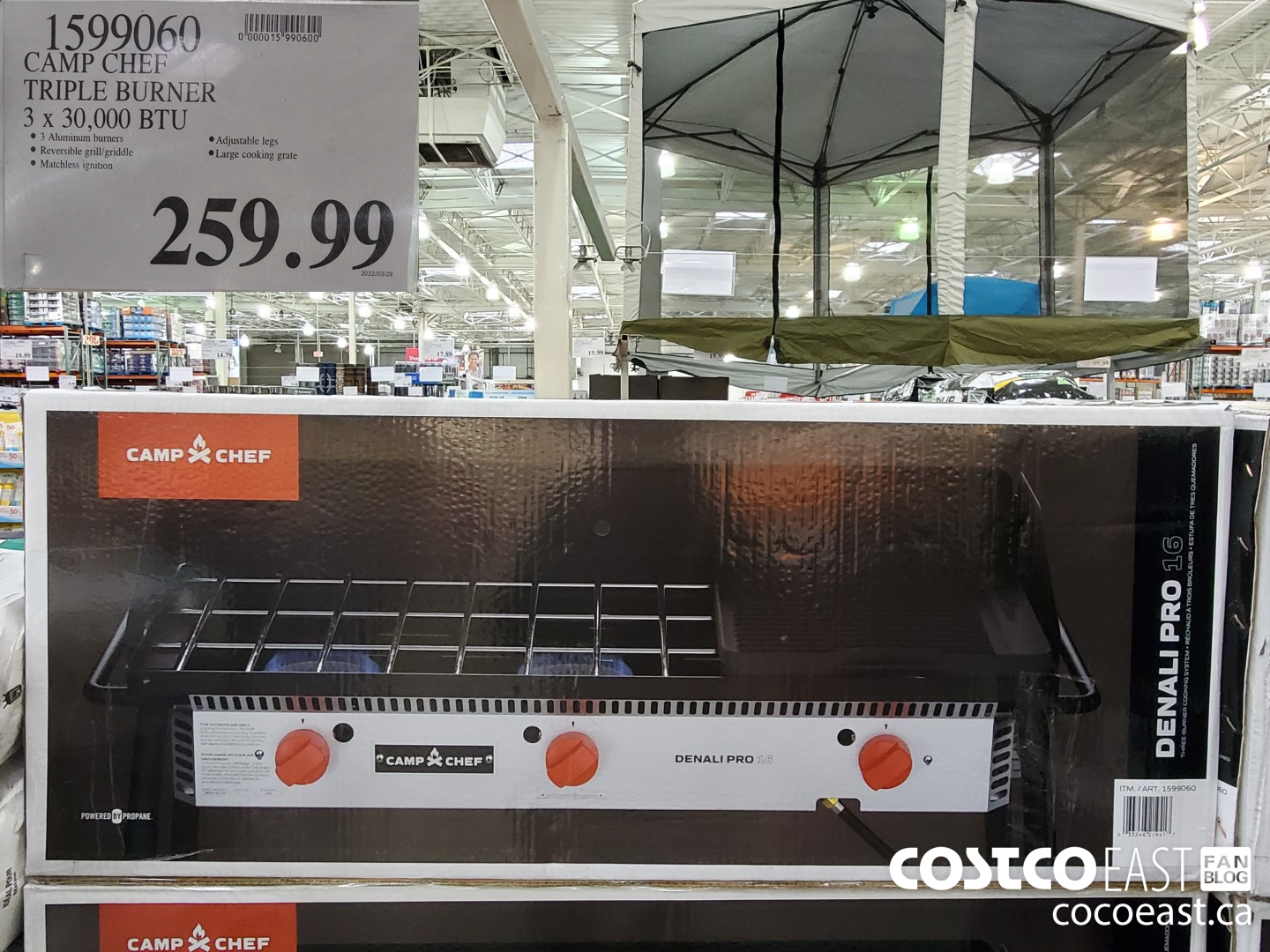 1599060 CAMP CHEF TRIPLE BURNER 3 x 30 000 BTU 259 99 Costco