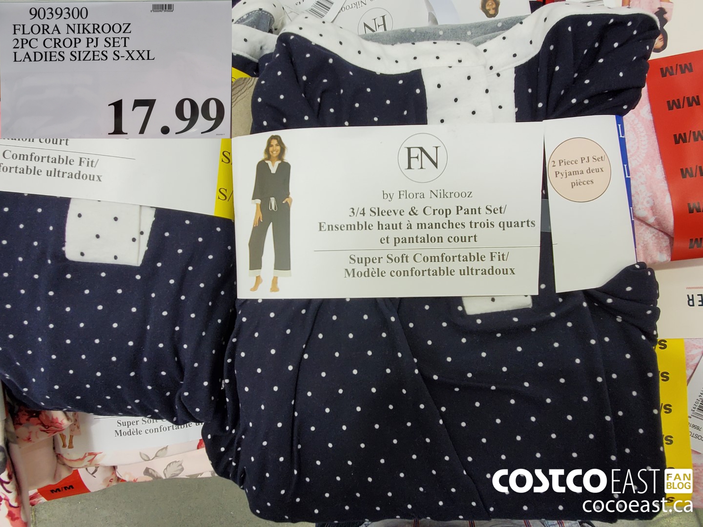 9039300 FLORA NIKROOZ 2PC CROP PJ SET LADIES SIZES S XXL 17 99 Costco East Fan Blog