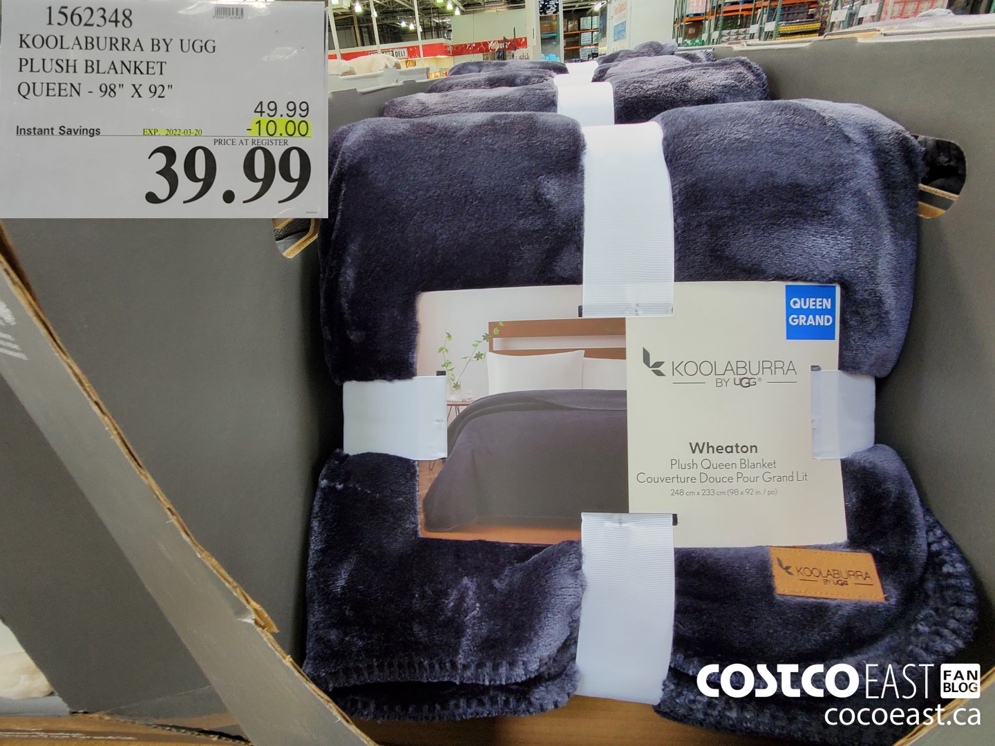 1562348 KOOLABURRA BY UGG PLUSH BLANKET QUEEN 98 X 92 10 00 INSTANT