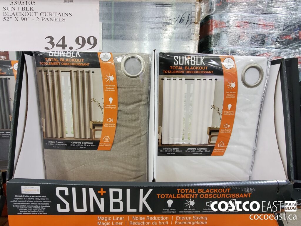 5395105 SUN BLK BLACKOUT CURTAINS 52 X 90 2 PANELS 34 99 Costco East