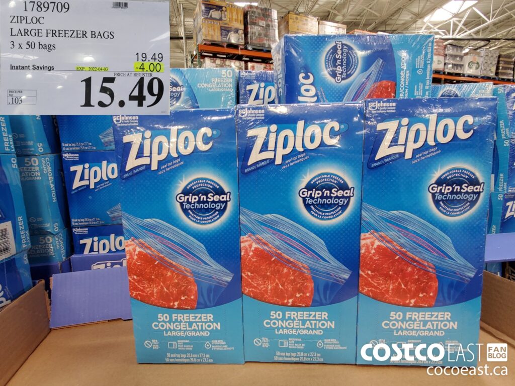1789709 ZIPLOC LARGE FREEZER BAGS 3 X 50 Bags 4 00 INSTANT SAVINGS 1789709 ziploc large freezer bags 3 x 50 bags 4 00 instant savings