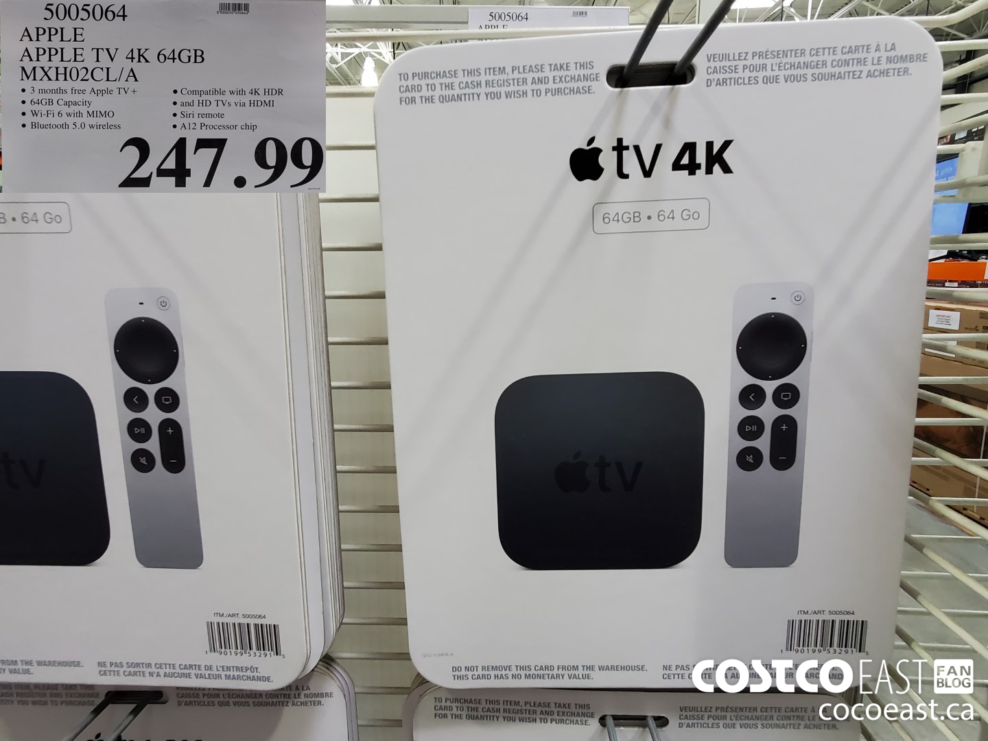 5005064 APPLE APPLE TV 4K 64GB MXH02CL A 247 99 - Costco East Fan Blog