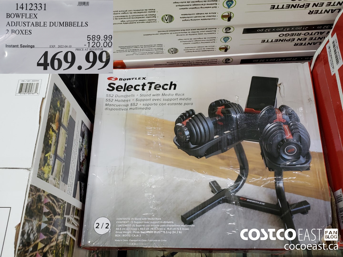 Costco bowflex dumbbell sale