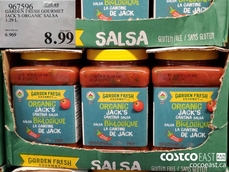 967596 GARDEN FRESH JACK S ORGANIC SALSA 1 29L 8 99 Costco East Fan Blog