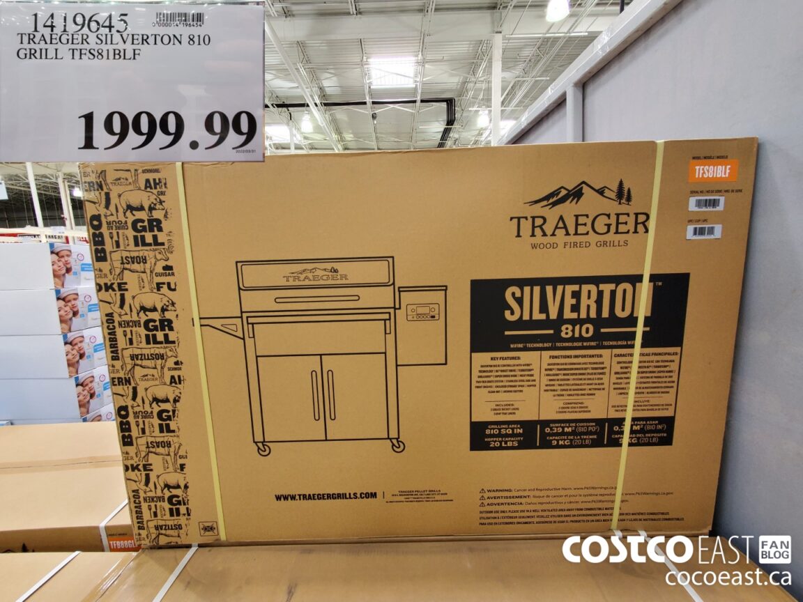 1419645 TRAEGER SILVERTON 810 GRILL TFS81BLF 1999 99 Costco East Fan Blog