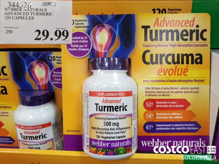 344526 WEBBER NATURALS ADVANCED TURMERIC 120 CAPSULES 29 99 Costco