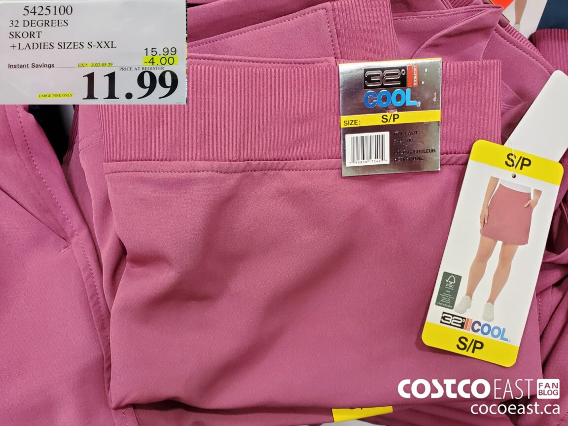 5425100 32 DEGREES SKORT LADIES SIZES S XXL 4 00 INSTANT SAVINGS EXPIRES ON 2022 05 29 11 99