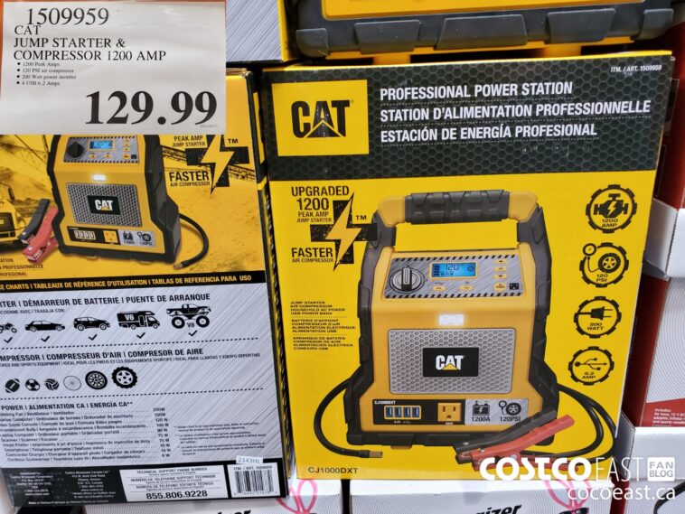 1509959 CAT JUMP STARTER COMPRESSOR 1200 AMP 129 99 Costco East Fan Blog