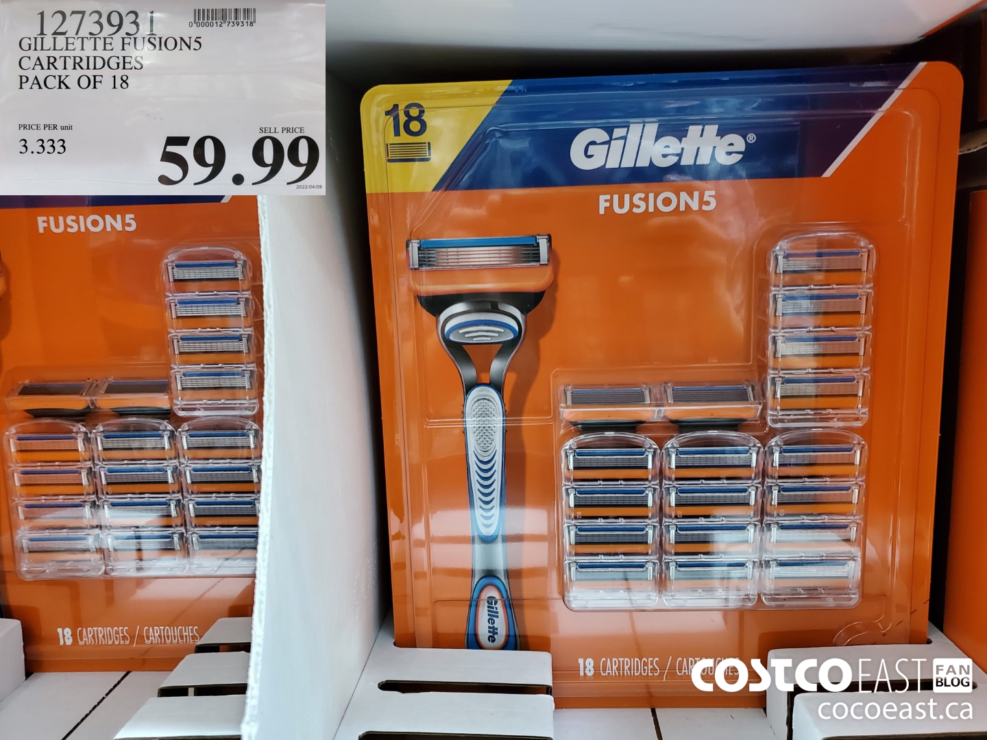 gillette fusion 5 18 cartridges