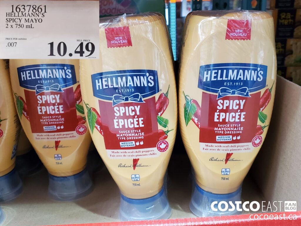 1637861 HELLMANN S SPICY MAYO 2x 750 mL 10 49 Costco East Fan Blog
