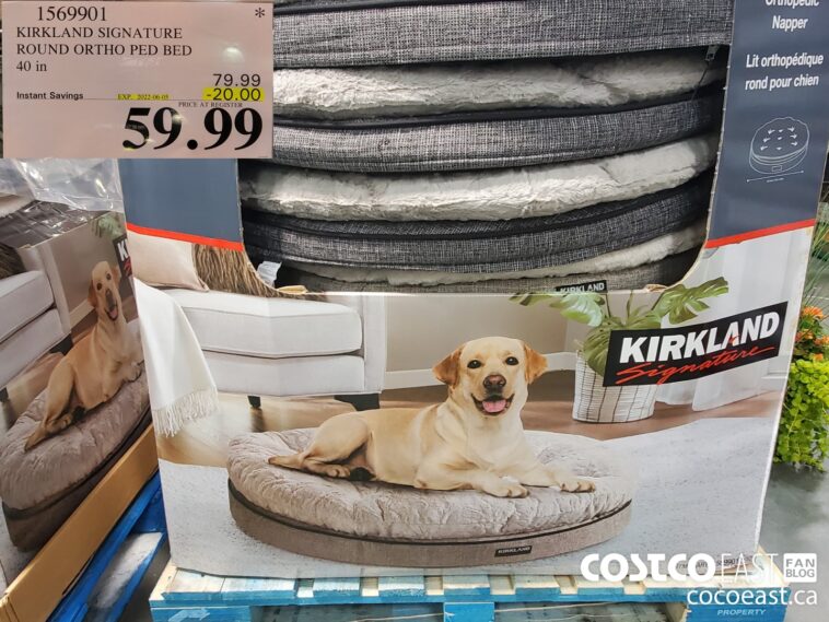 1569901 KIRKLAND SIGNATURE ROUND PET BED 40 20 00 INSTANT SAVINGS