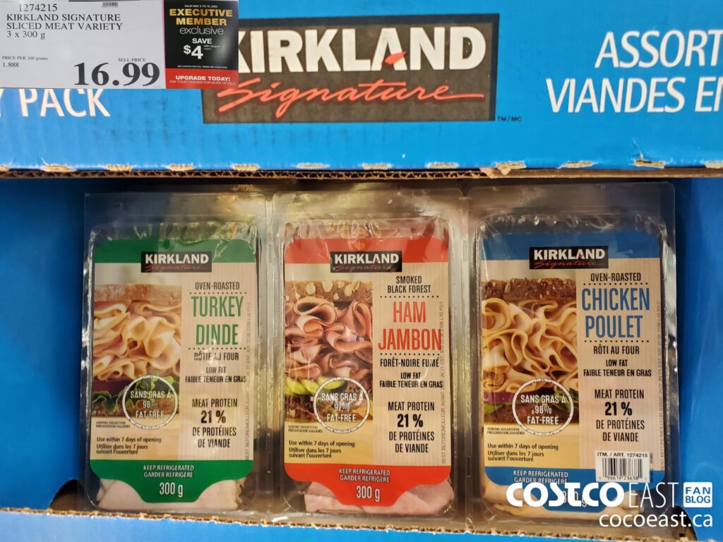 1274215 KIRKLAND SIGNATURE SLICED MEAT VARIETY 3 X 300 G 4 00 INSTANT