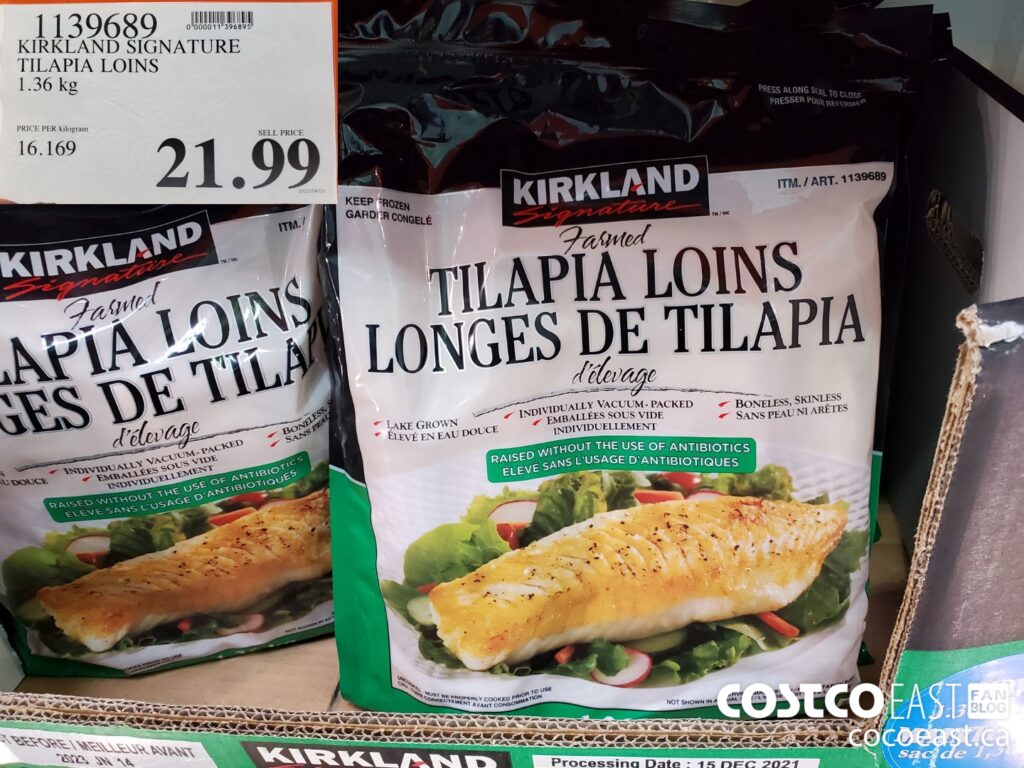 1139689 KIRKLAND SIGNATURE TILAPIA LOINS 1 36 KG 21 99 Costco East