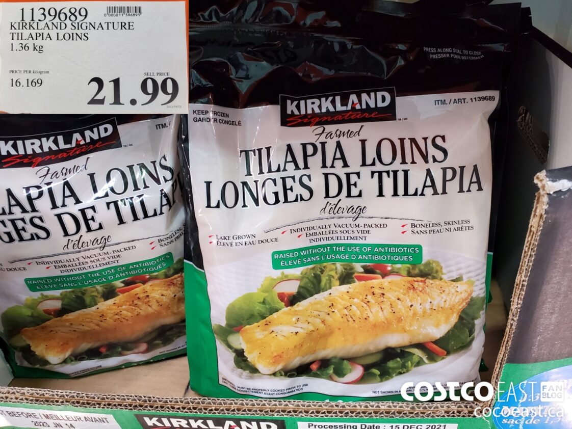 1139689 KIRKLAND SIGNATURE TILAPIA LOINS 1 36 KG 21 99 Costco East
