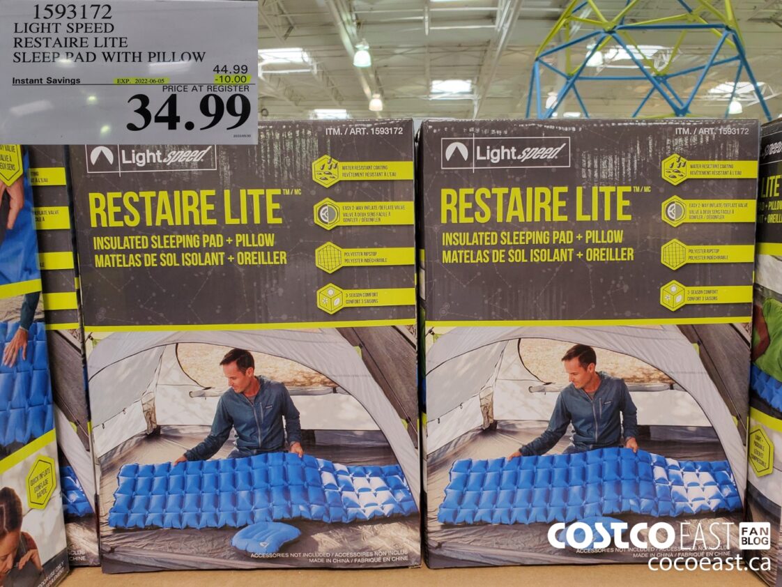 1593172 LIGHT SPEED RESTAIRE LITE SLEEP PAD WITH PILLOW 10 00 INSTANT