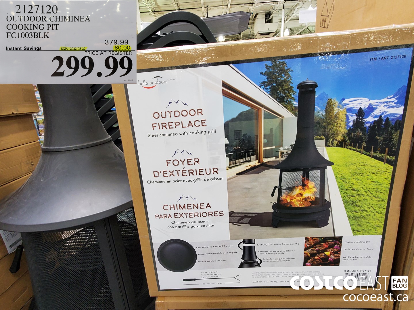 Outdoor Chiminea cooking pit