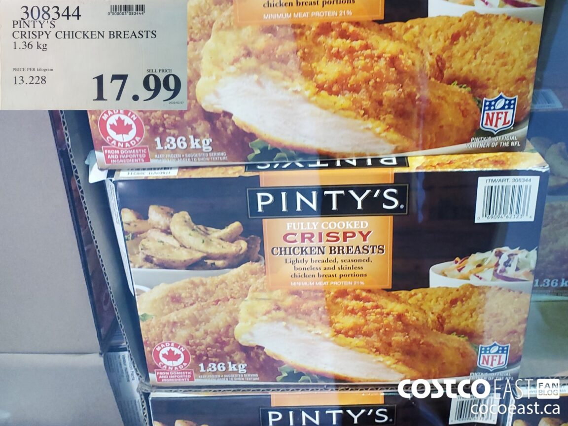 308344 PINTY S CRISPY CHICKEN BREASTS 1 36 KG 17 99 - Costco East Fan Blog