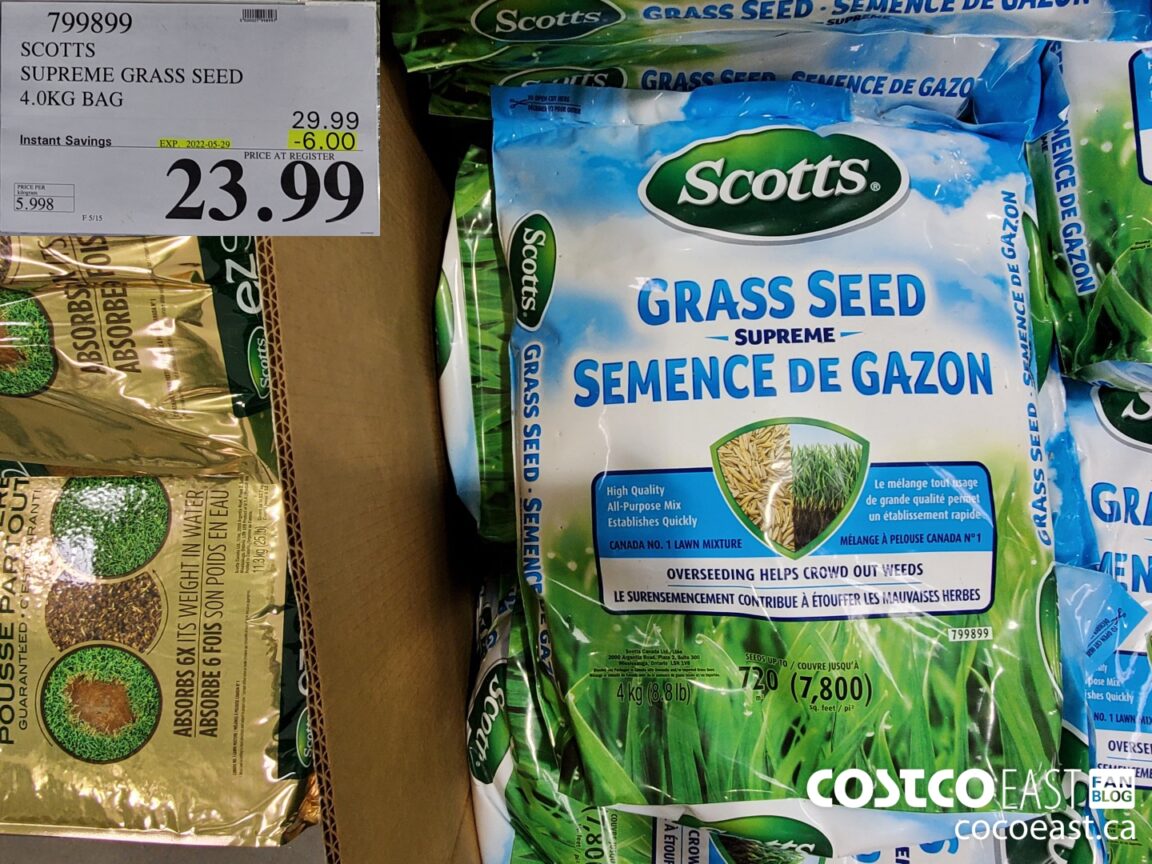 799899 SCOTTS SUPREME GRASS SEED 4 0KG BAG 6 00 INSTANT SAVINGS EXPIRES ON 2022 05 29 23 99