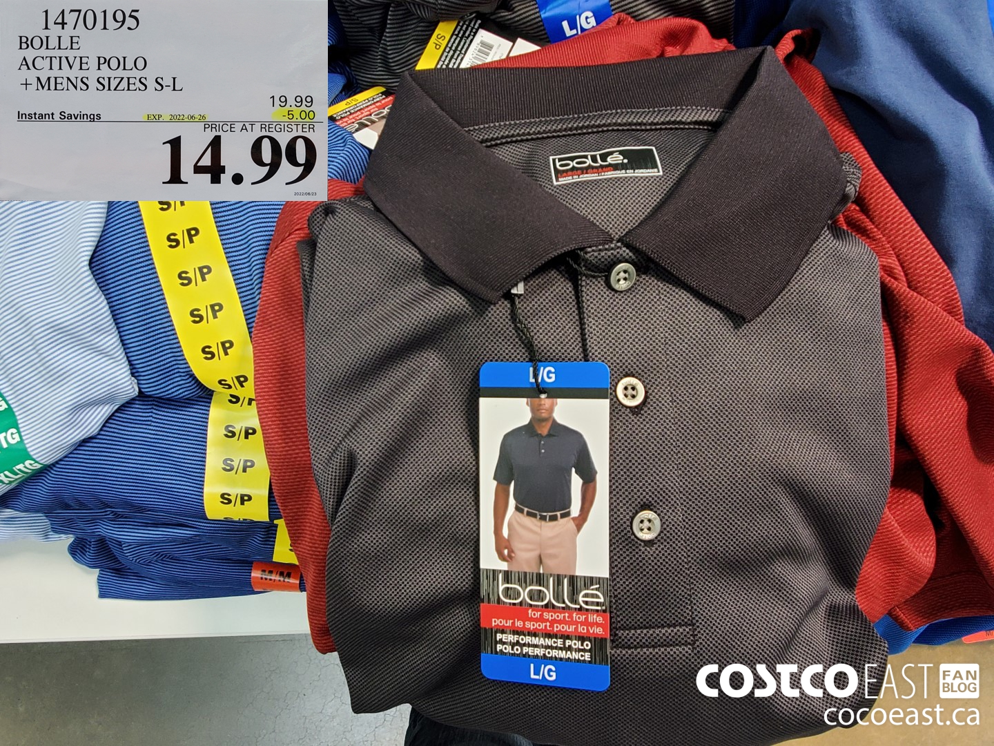 1470195 BOLLE ACTIVE POLO MENS SIZES S L 5 00 INSTANT SAVINGS EXPIRES ON  2022 06 26 14 99 - Costco East Fan Blog