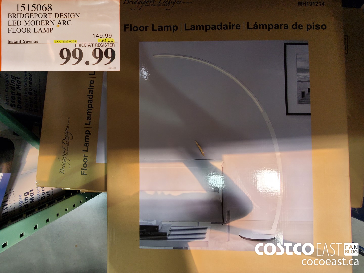 1515068 BRIDGEPORT DESIGN LED MODERN ARC FLOOR LAMP 50 00 INSTANT ...