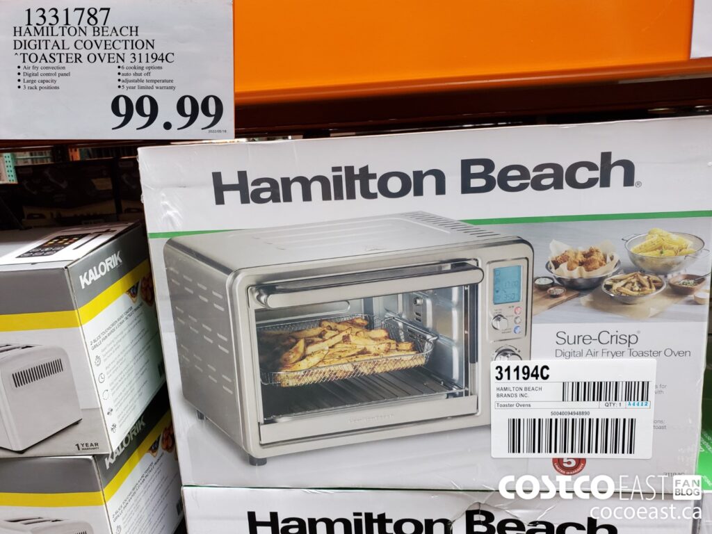 1331787 HAMILTON BEACH DIGITAL CONVECTION TOASTER OVEN 31194C 99 99