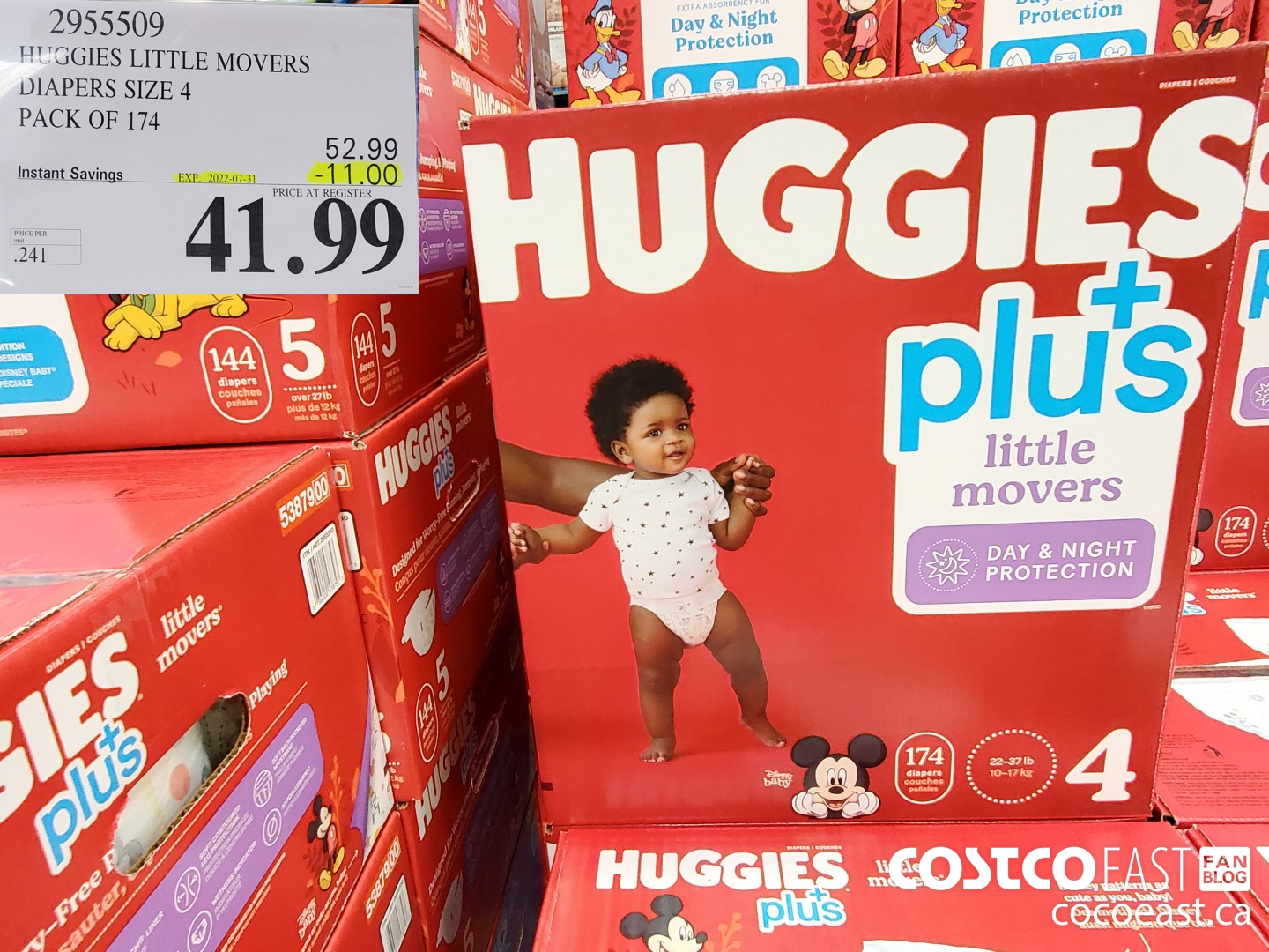 Huggies Couches pour bébés Little Movers, taille 4, 58 couches - 58 ea