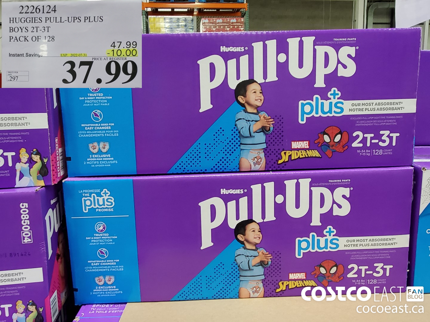 HUGGIES PULL-UPS PLUS GIRLS 2T-3T PACK OF 128 at Costco 3180 Laird