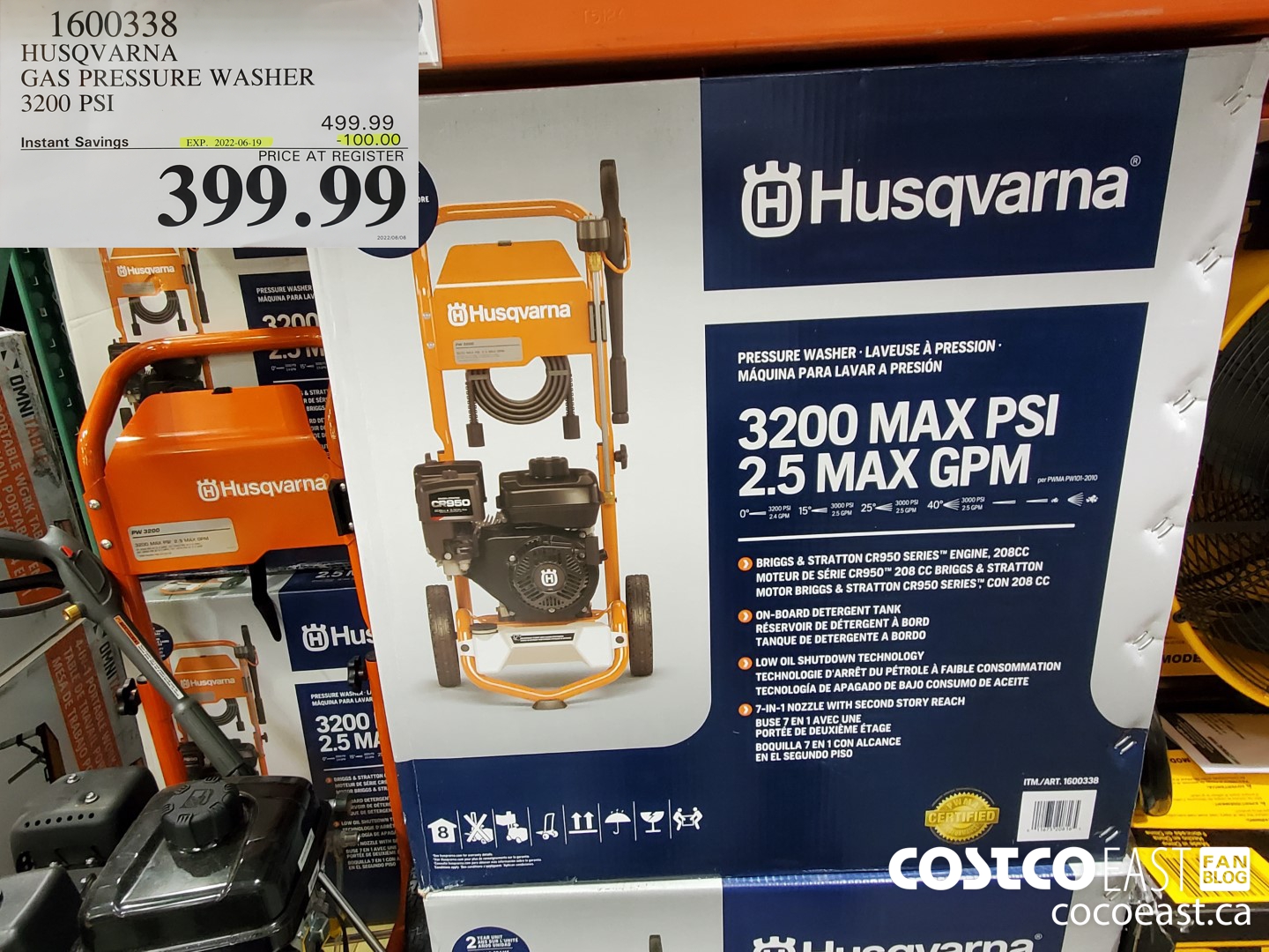 Husqvarna 3200 psi pressure deals washer costco