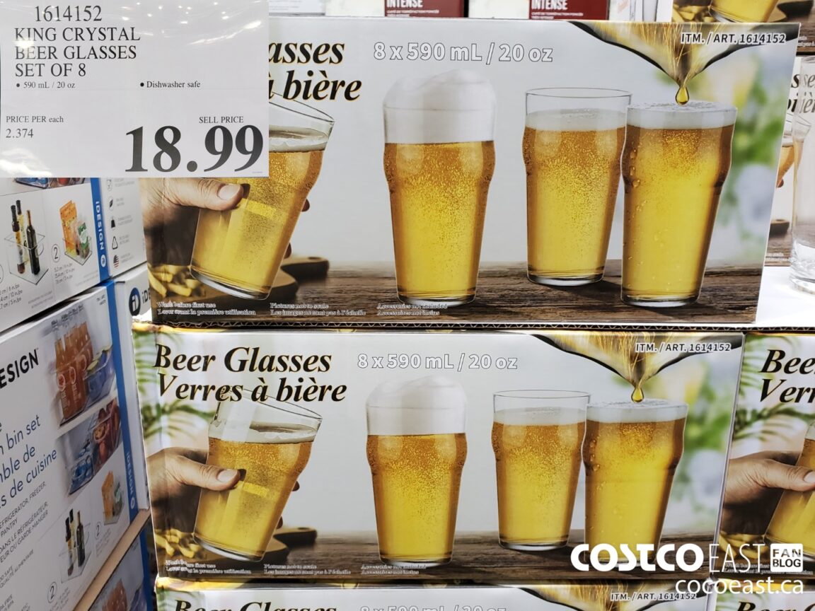 1614152 KING CRYSTAL BEER GLASSES SET OF 8 18 99 Costco East Fan Blog