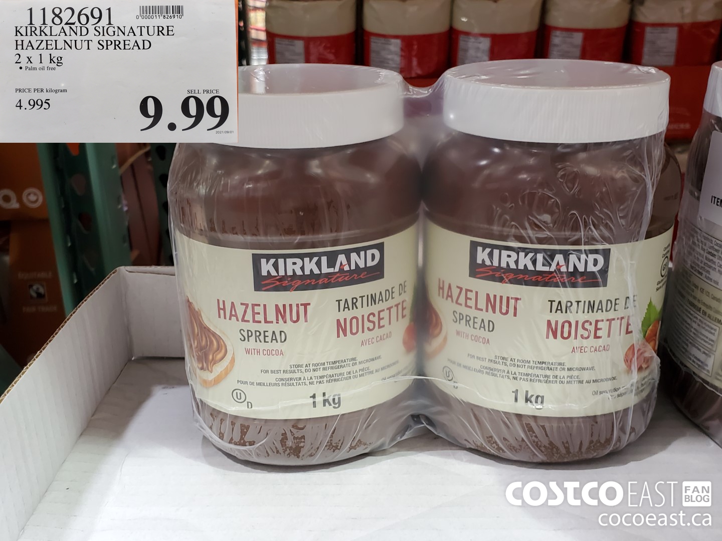 Kirkland Signature Hazelnut Spread 2 X 2.lb Net Wt (4.lb), 4.Pounds :  : Grocery & Gourmet Food