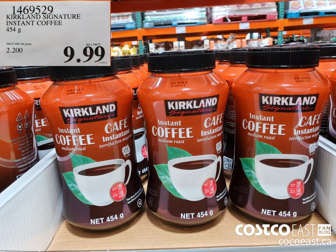 1469529 KIRKLAND SIGNATURE INSTANT COFFEE 454 g 9 99 Costco East Fan Blog