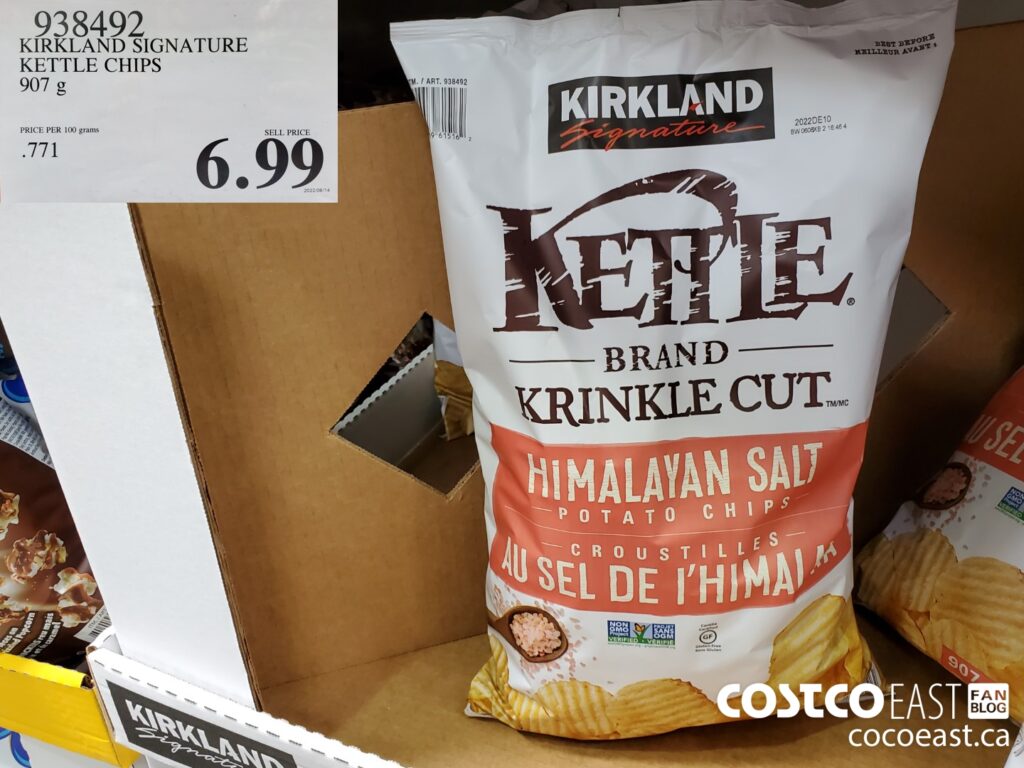 938492 KIRKLAND SIGNATURE KETTLE CHIPS 907 g 6 99 Costco East Fan Blog
