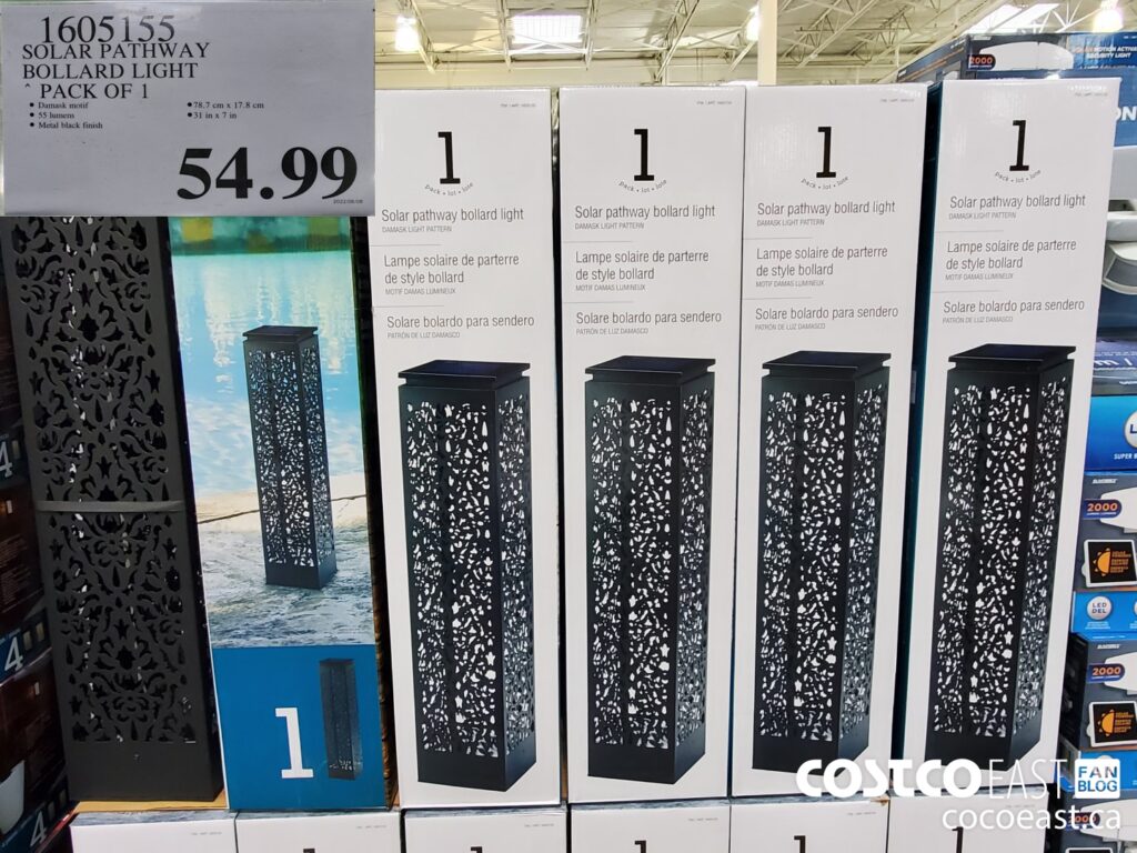1605155 SOLAR PATHWAY BOLLARD LIGHT 54 99 Costco East Fan Blog
