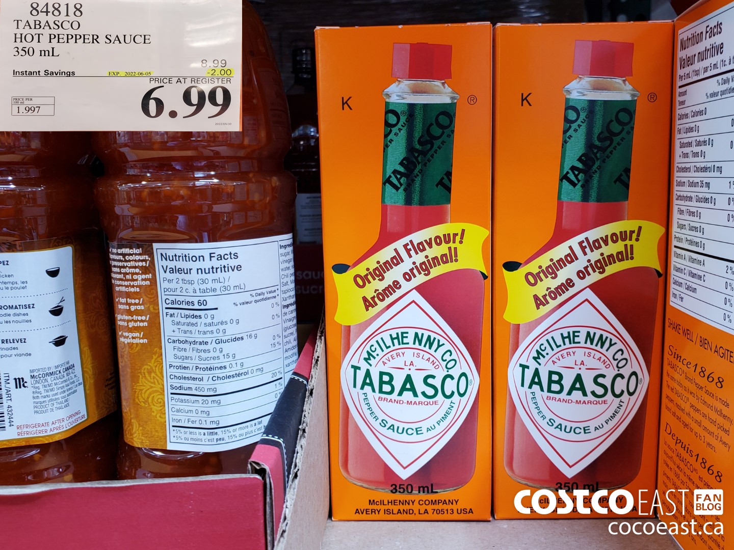 84818 TABASCO HOT PEPPER SAUCE 350 mL 2 00 INSTANT SAVINGS EXPIRES ON