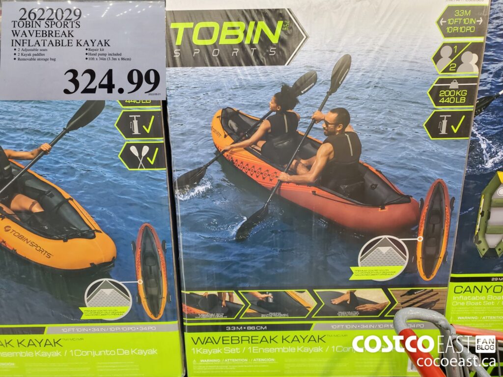 2622029 TOBIN SPORTS WAVEBREAK INFLATABLE KAYAK 324 99 Costco East